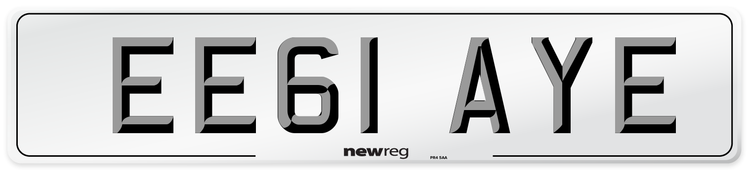 EE61 AYE Number Plate from New Reg